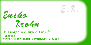 eniko krohn business card